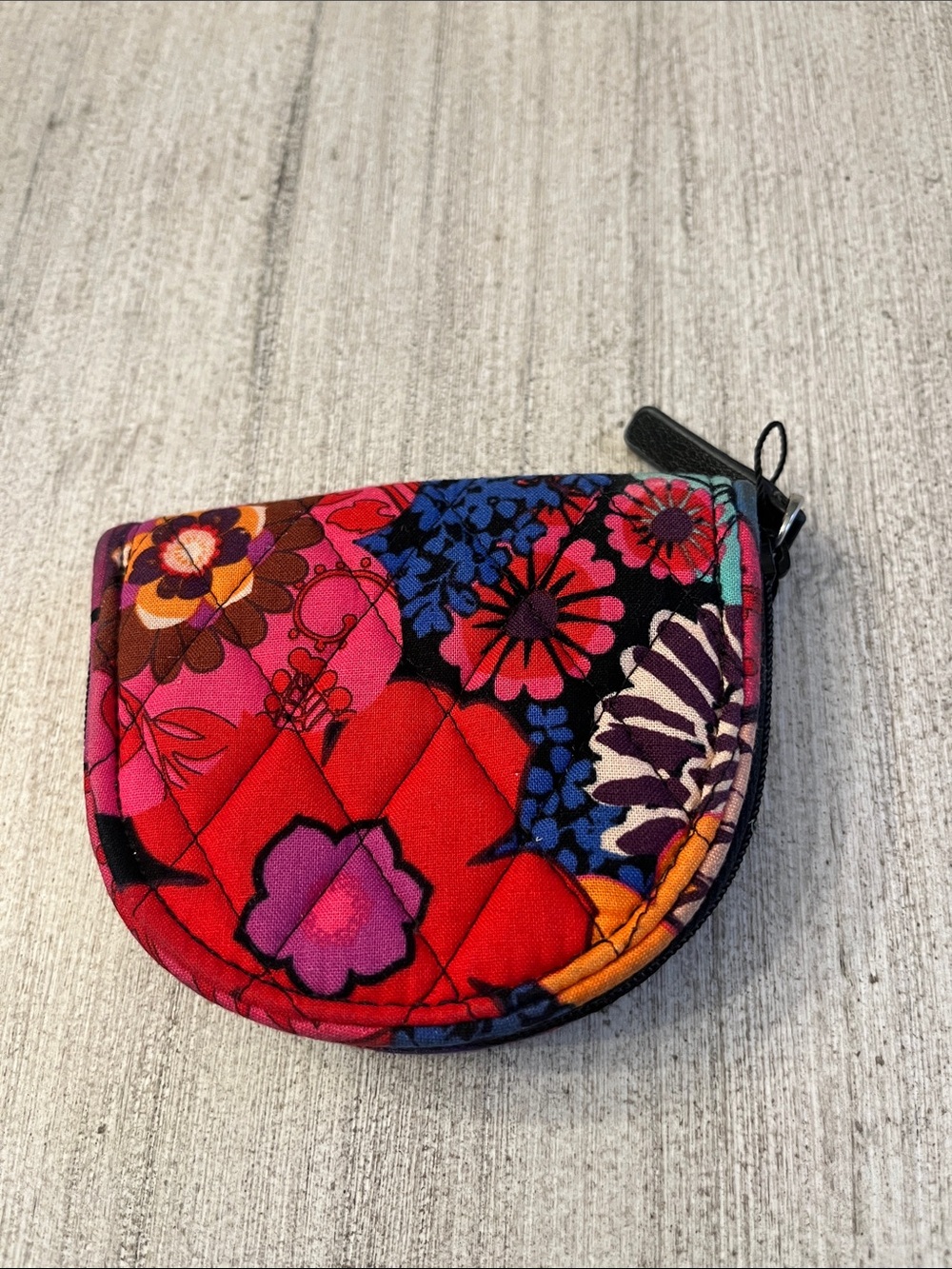 Vera Bradley Quilted Floral Coin Purse - Red Multicolor